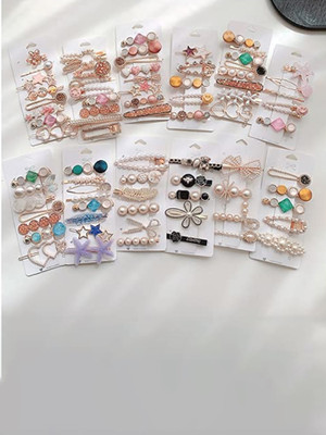 Rubela Fancy Metal clip Style Women Set Hairpin Korean Style Hair Clip for women & Girl Hair Clip(Multicolor)