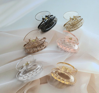 Dreamish Hair Accessories Oval Shape Hair Clutcher Korean Design Hair Claw Clip for Wome & Girls Hair Claw(Multicolor)