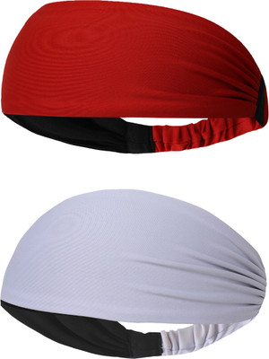 PAROPKAR Headbands for Women, Women Sport Headbands, Non Slip, Sweat Wick, Wear Head Band(Red, White)