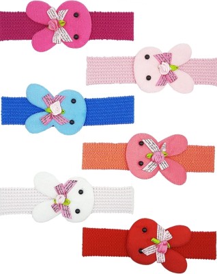 HSNJ Jewels Rabbit Putti Hairband Pack Of 6 Head Band(Multicolor)