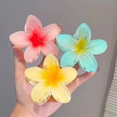 SARA Flower hair clature flower design hair claw clip pack of 3 pcs Hair Claw(Multicolor)