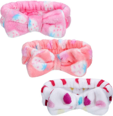 MANODHRUVA 3pcs Soft Facial Headwrap Band for Girls and Women, Multicolor Head Band(Multicolor)