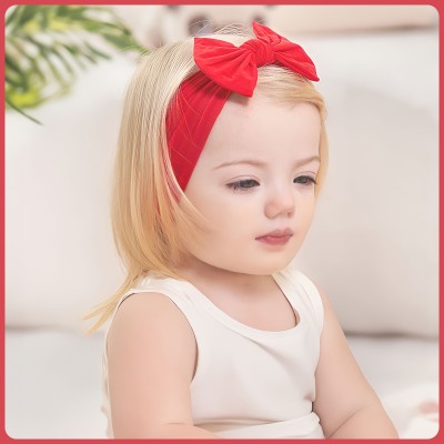 SYGA Baby Girls Nylon Headbands Hairbands Newborn Kids 0-6 Years - Red Head Band(Red)