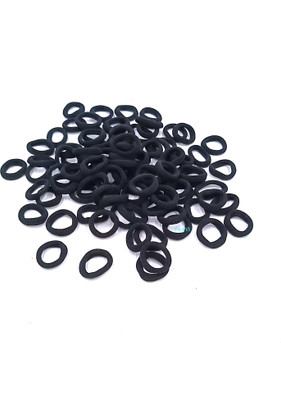 YaaYi Cute Mini Baby Girl's Soft Elastic 100 pieces Rubber Band(Black)
