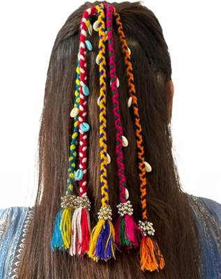 Radhvini Collections Rubber Band Hair Accessory for Style and Rainbow Braids Extensions Hair Color Hair Accessory Set(Multicolor)