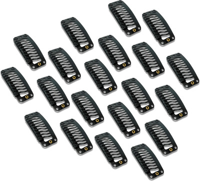 El Cabell Black U-Shaped Clips for Wig, Extension, Patch Clips for Secure Hold – 20pcs Hair Clip(Black)