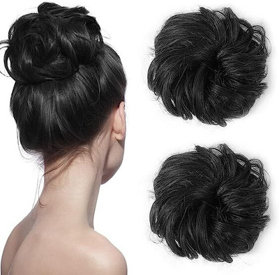 Views Synthetic Bun Extension And Wigs Artificial Juda For Women Natural Brown bun Bun(Brown)