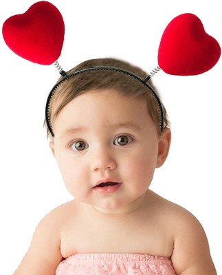 BABYMOON Heart Spring Baby Girl’s Hairband Hair Accessories Party Props Head Band(Red)