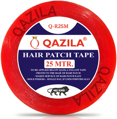 Qazila Wig tape double sided for wigs and patches 25mm red transparent tape/wig tape Hair Accessory Set(Red)