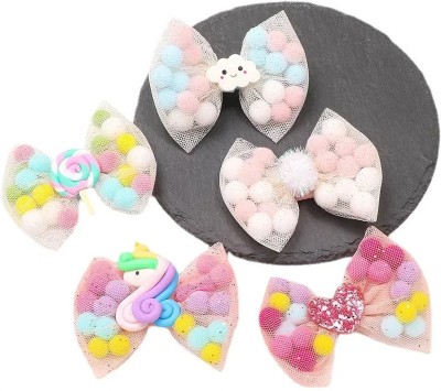 European kidscollection kids hairpin love Baby cute hair pins Custom candy colored ( PACK OF 5 PINS) Hair Clip(Multicolor)