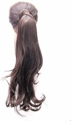 Rizi Curly Drawstring Ponytail Long Natural Look 40CM Length Brown Color maya16a Hair Accessory Set(Brown)