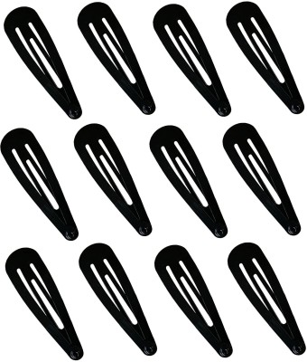 CRIYALE Tic Tac Hair Clips Hair Accessories Non-Slip Pins for Women and Girls(12 pcs) Tic Tac Clip(Black)