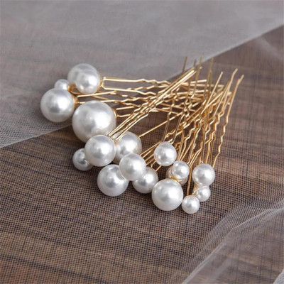 Blubby Bridal Pearls Hairpins Juda Pin for Women and Girls (Pack of 18) Hair Pin(White)