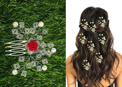 house of common Hair Accessory Tiara Head Band(White, White)
