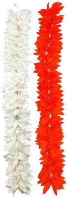 One Top Artificial flower Gajra Hair Accessories Reuseble Juda Maker Women (Pack Of2) Hair Accessory Set(White, Red)