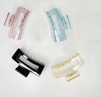 homejet Acrylic Mate Hair Clips and Claw For Girls and Women (Set of 4) Hair Clip(Multicolor)