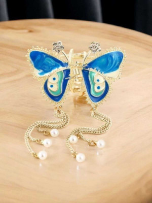 Vivalace Korean Style Blue ButterFly for Girls and Women Hair Claw(Multicolor)