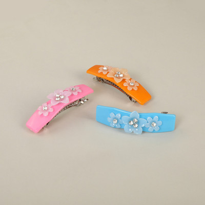 Dressberry Pack of 3 Floral French Barrette Hair Clips for Women & Girls Hair Clip(Multicolor)