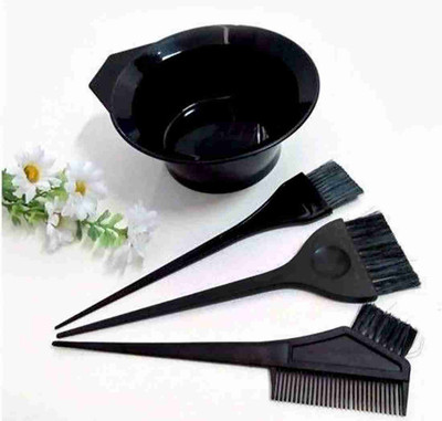 Glosync 4pc of Salon Hair Coloring Dyeing Kit Color Dye Brush Comb Mixing Bowl