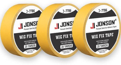 Newlo Jonson Yellow Wig Fix Tape - 20 Yards | Strong Hold Adhesive for Hair Wigs Hair Accessory Set(Yellow)