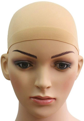 Ritzkart 2pc Deluxe Wig Cap Stretchable for Making Wig Weaving Cap Head Band(Beige)