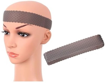 El Cabell 1 Pcs Transparent Silicone Non-Slip Wig Grip Band with Stretchy Head Band(Black)