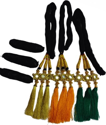 Ritya Creation PUNJABI PARANDA OR STUFFING PUFF Braid Extension(Multicolor)