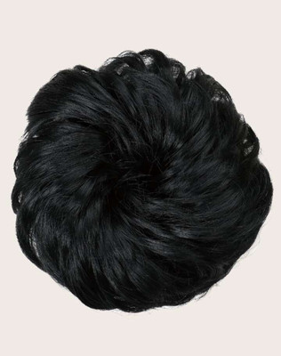 sparkal Black colour Hair Bun pack of 1 for women And Girls Bun(Black)