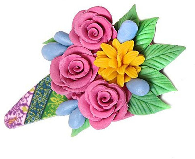 Unique Indian Crafts Handmade flowers Tik Tac pin Tic Tac Clip(Multicolor)
