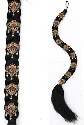 NITTI GOLD Hair Jewelry Choti Jadai Hair Decoration, Wedding Bridal Jewellery for Women Hair Pin