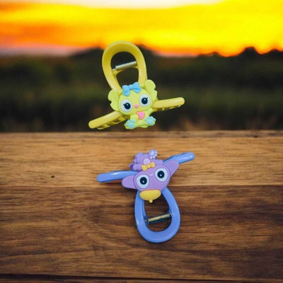 house of common Pack of 2 pcs Cartoon Design Hair Claw for Girls and Women Hair Claw(Multicolor)