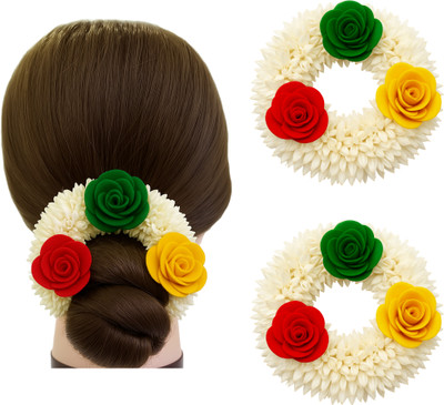 kailash creation Artificial Mogra Gajra for Hair BunHair Accessories for Women Juda Mogra Gajra Bun(Multicolor)