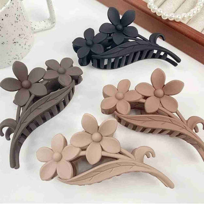 Prityka Beauty Flower Clips Matte Medium Hair Clips for Women Hair Claw Clips Hair Claw(Multicolor)