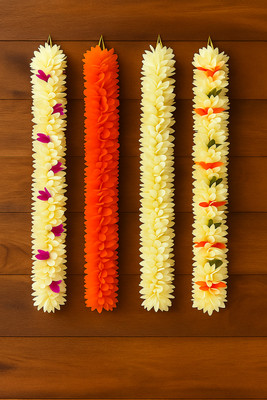 Kalartons Artificial Gajra Set Multicolor Pack of 4 Hair Accessory Set(Multicolor)