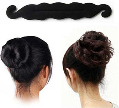 namohh enterprisses Hair Bun Maker Magic Clip Twist Turn And Tie Hair Styler Sponge Donut Maker Pack of 1 Rubber Band(Multicolor)
