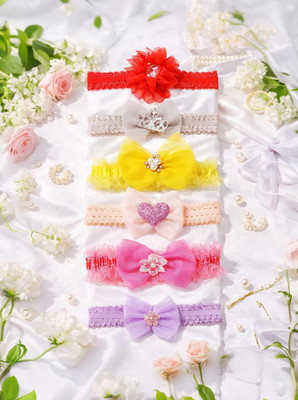 Myra Collection fancy headband elastic set of 6 Head Band(Multicolor)