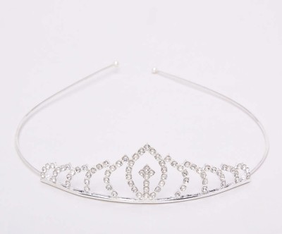 HSNJ Jewels Stone crown hair band 02 Hair Band(Silver)