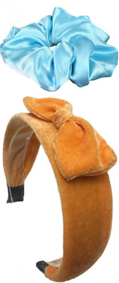 Munavi Elastic Rubber Hair Band hair combo(Blue, Yellow)