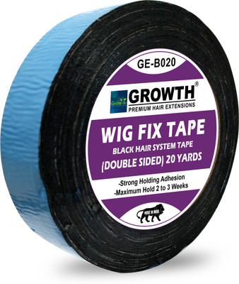 Growth 20yard Double Sided Waterproof/ Wigs Tape used as Patch & Toupee-for Men & Women Hair Accessory Set(Black)