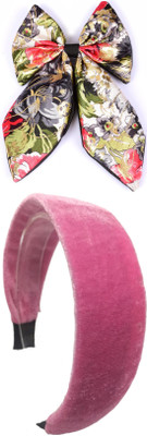 Munavi Elastic Rubber Hair Band hair combo(Multicolor, Pink)