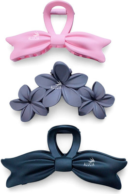 Alucia Matte Hair Claw Clip Accessories For Women, Hair Clutcher Hair Claw(Multicolor)