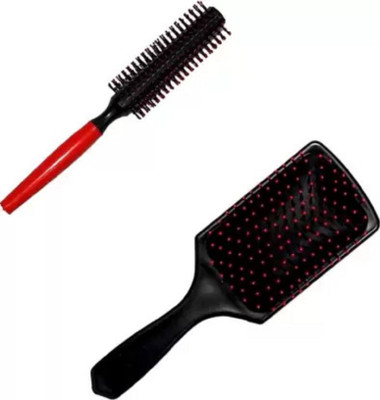 FITBYTE HAIR SALON BRUSH ROUND AND PADDLE BRUSH COMBO