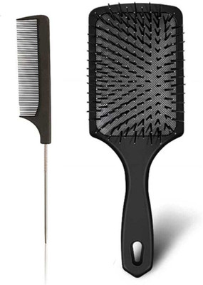 mkldsrh flat paddle brush with tail comb pack of 2