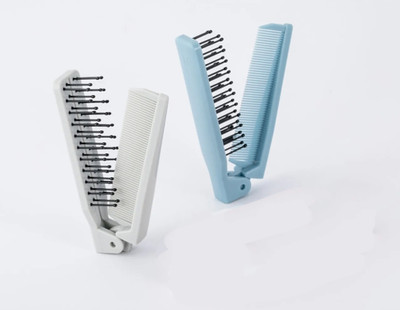 RANORE 2 Pcs Foldable Hair Comb Brush Double Headed Mini Pocket Comb for salon