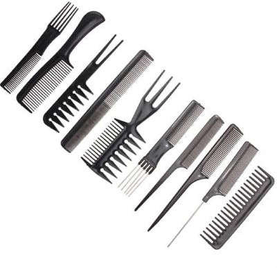 KESHAVART Professional Hair Cutting & Styling Comb Kit Set of 10