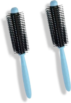 MICLAC Professional round comb for women,men Straightening comb roller 2PCS,Multicolor