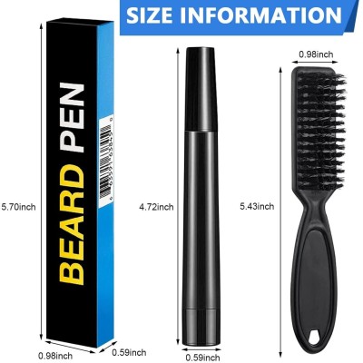 CORRUPTAK Male Mustache Repair Shape, Beard, Moustache & Eyebrows, Micro-Fork Hair Accessory Set(Black)