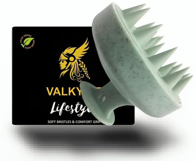 VALKYRIE Scalp Massager Shampoo with Soft Silicon Bristles, Scalp Exfoliator