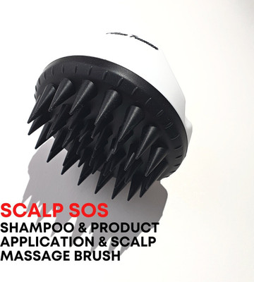 Alan Truman Scalp SOS - Scalp Massage & Shampoo Brush - White & Black