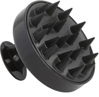 Radiotec Silicone Hair Scalp Massager Shampoo Brush, Soft Bristles (Black)